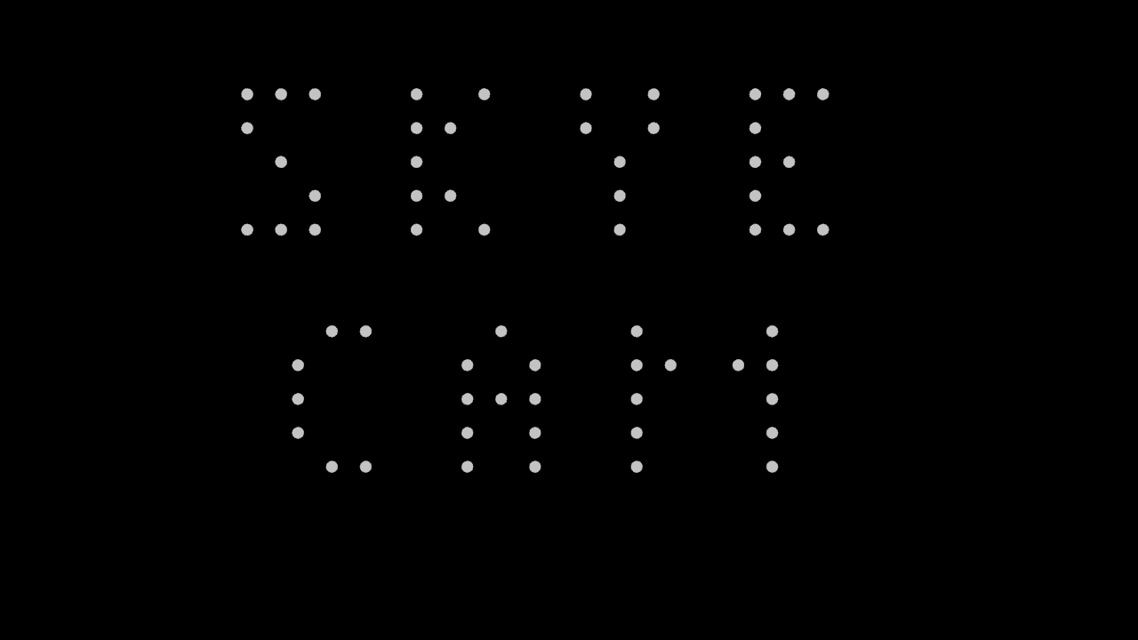 Logo & text reveals — drone light show formation preview render